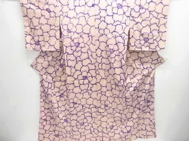JAPANESE KIMONO / KOMON / UNUSED / ALL SHIBORI / FLOWER
